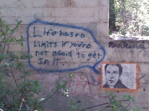 Life has not limits graffitti in Utah