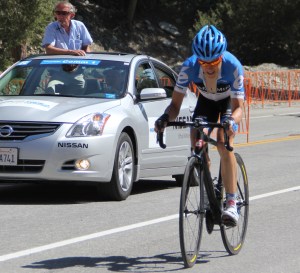 Tom Danielson less than 1 k to the Mt. Baldy finish