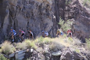 Mogollon climb: Rory Sutherland, Chris Baldwin, Sebastian Salas, Chad Beyer, Marc de Maar, Tyler Wren (photo by Mary Topping)