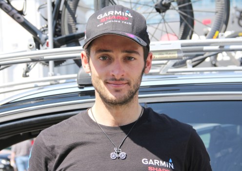 Nathan Haas at the end of the 2012 USA Pro Challenge, in Denver