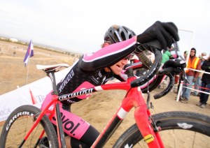 Spencer Powlison at the top of Cross of the North run-up
