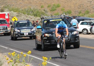 Tyler Farrar, last on the final hill of the 2012 Tour of Utah stage 3