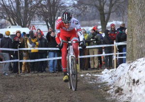 Brady Kappius on the last lap of elite 'cross nationals