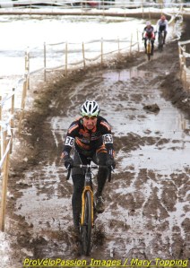 Russell Stevenson going for it in the 2013 cyclocross national championship 35-39 race