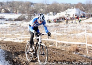 Danny Summerhill on his way to the podium at 2013 Cyclo-cross Nationals
