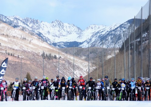 X-Country Winter Mountain Games start line in Vail