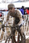 Yannick Eckmann loves riding in the mud. 2013 Cyclo-cross Worlds (photo by Hannelore&nbsp;Eckmann)