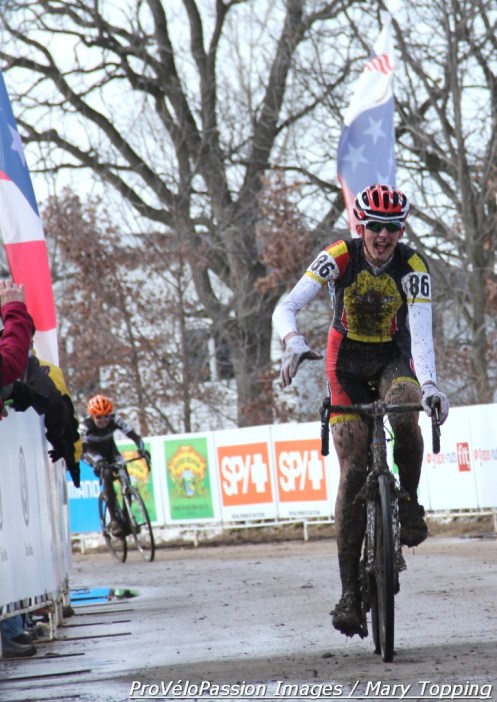 Anders Nystrom (BYRDS (Boise Young Rider Dev Squad)) in the junior 17 - 18 cyclo-cross nationals race takes fifth place