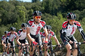 Bissell Pro Cycling Team at 2013 training camp, Phil Gaimon center. Photo courtesy of BISSELL Pro Cycling, by Casey B. Gibson