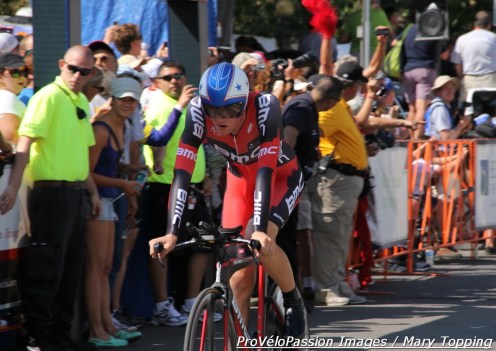 Tejay van Garderen completes the 2012 USA Pro Challenge time trial in second place
