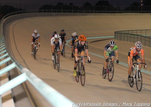 Friday night racing at the Colorado Springs Velodrome, men's Pro 1 2 field