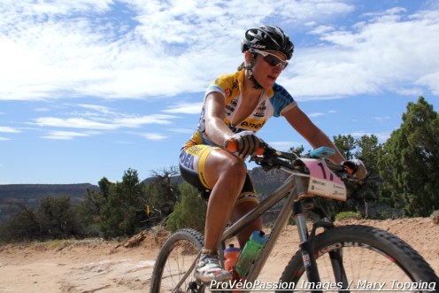 Amy Dombroski near mile 29 of 40 miles at the 2013 Grand Juntion Off-Road