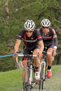 Taylor Carrington works ahead of Chris Case in lap 6