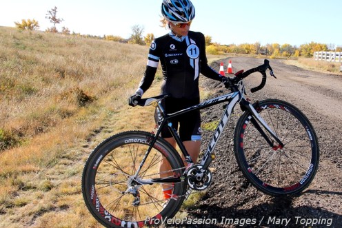 Judy Freeman with her Scott Cross Addict. She likes how it accelerates.