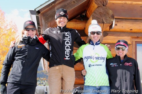 Frisco Cross women's open podium (l-r) Kristin Weber 3rd, Karen Hogan 1st, Kristal Boni 2nd, Rebecca Gross 4th, (Jess D'Amato 5th, absent)