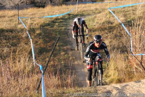 Danny Summerhill and Tim Allen driving for first at Cyclo-X Louisville
