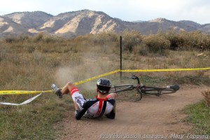 Danny Summerhill on a slippery corner at the Feedback Cup
