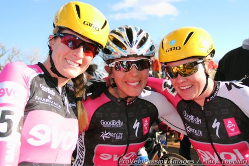Evol Foods teammates (l - r) Kristen Peterson, Jess D'Amato, Kate Powlison