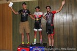 Deer Trail elite men’s podium (l-r): Tom Zirbel 2nd, Fabio Calabria 1st, Nick Bax 3rd and state&nbsp;champion