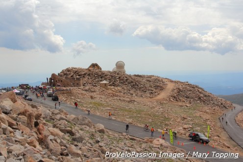 Bob Cook Memorial Mt. Evans Hill Climb finish at over 14,000 feet elevation