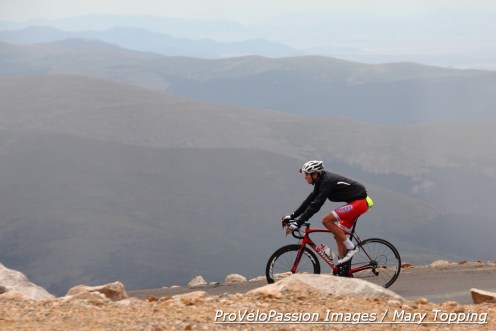 Robin Eckmann begins his descent from the top of Mt. Evans