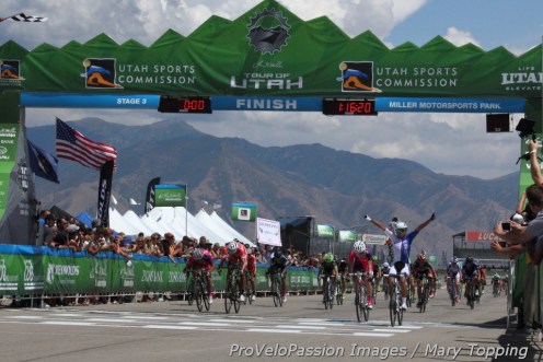 Coryn Rivera wins the inaugural Tour of Utah Women's Edition. "[Winning] is special because we’re here for the first women’s edition race."