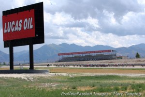 Women's peloton in the vast Miller Motorsports Park