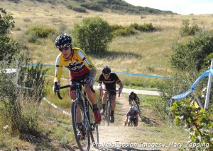 Early lap leaders' group of four: Allen Krughoff, Tim Allen, Jeremy Powers, Ben Berden