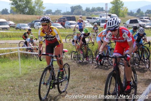 Meredith Miller looking concerned at the beginning of lap 1