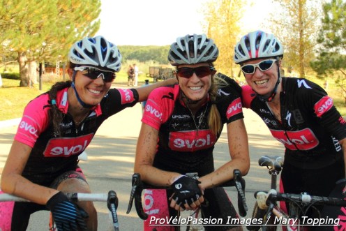 Triumphant trio (l-r): Jess Case, Kristen Legan, and Melissa Barker