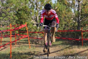 Taylor Carrington in the only trees on this year's Cross of the North course