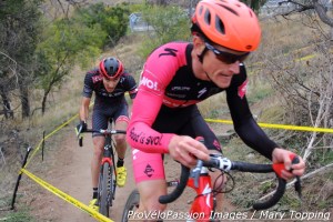 Spencer Powlison and Brady Kappius climbing out of dip #1