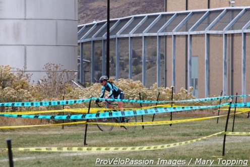 Team Small Batch rider on the Feedback Cup course, near the Lookout Mountain Youth Services Center fencing