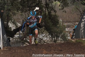 Lance Haidet crests the long limestone staircase