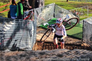Mo Bruno Roy tackles the uneven long limestone steps in Zilker Park